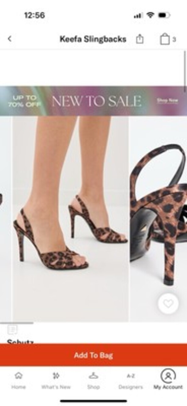 Schutz Keefa Leopard Print Slingback Heels Sandals Brown Black Women 6.5B Brazil - Picture 2 of 6